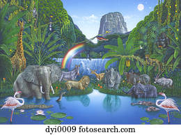 A Jungle scene A Jungle scene