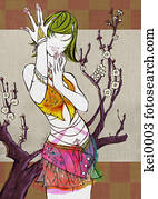 A portrait of a woman