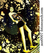 A portrait of a young woman