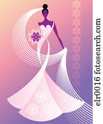 An illustration of a bride An illustration of a bride