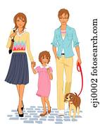 Family with dog Family with dog