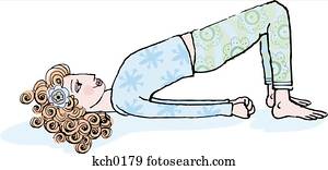 a woman in an exercise pose