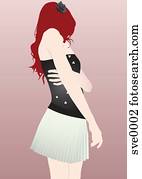 A woman looking away A woman looking away