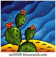 Ein Kaktus mit einer Blume drauf