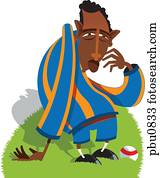 um, posição homem, em, um, campo um, posição homem, em, um, campo