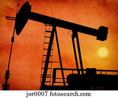 a silhouette of an oil rig a silhouette of an oil rig