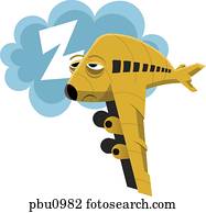 A sleepy airplane A sleepy airplane