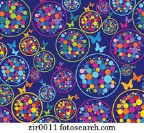 círculos, e, borboletas