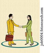 Two businesspeople shaking hands Two businesspeople shaking hands