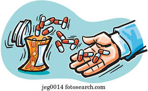 a, mann, halten pillen