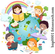 infância prévia, educação, ao redor mundo