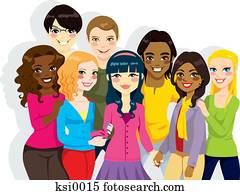 A multicultural group of people