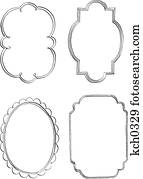 Hand drawn decorative border against white background