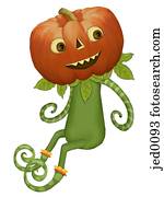 um, abóbora, com, um, corporal