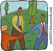 people making an agreement people making an agreement