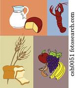 quatro grupos alimento