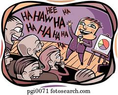 man giving humorous business presentation