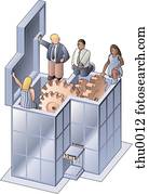 people inspecting a company