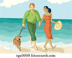 couple walking their dog couple walking their dog