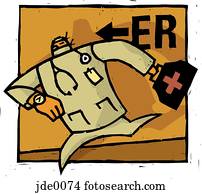 doctor running to the emergency room