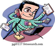 multi-tasking businessman multi-tasking businessman