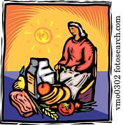 senior woman and groceries senior woman and groceries