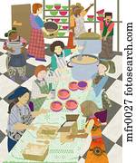 comunidade, refeição