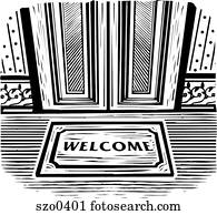 Welcome Mat Clipart Szo0400 Fotosearch