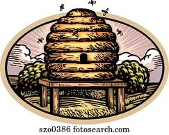 biene bienenkorb biene bienenkorb