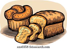 Loaves of Bread Drawing | x16991232 | Fotosearch