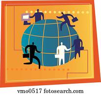 Illustration of a global business environment