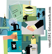 An illustration of business agreements