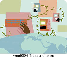 An illustration of global business connections