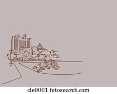 An illustration of a city park An illustration of a city park