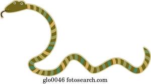 desenho, de, um, cobra