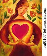 Illustration of a woman's heart