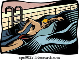 A swimmer swimming in a pool A swimmer swimming in a pool
