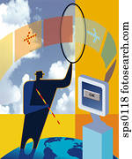 An easy computer access via the touch screen ok button