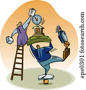 A man and woman balancing work and life