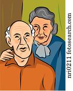 Portrait of an elderly couple