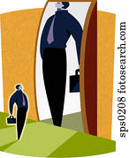 A man looking at his reflection