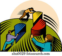 en, hold, prøvning, uhyre, gåde stykke, sammen