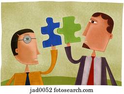 الثاني في مجموعة, الرجال أعمال, أرض مستأجرة, أربك قطعا, ذلك, ِئق, سويا