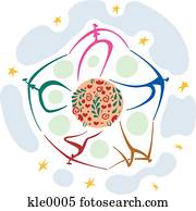 People holding hands around the world