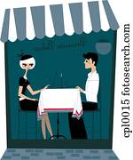 A couple having dinner together at a restaurant A couple having dinner together at a restaurant