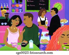 People at a coffee shop