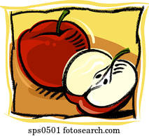 A drawing of fresh apples