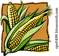 um desenho, de, milho