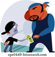 A dealer selling drugs to a young boy A dealer selling drugs to a young boy