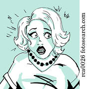 A woman looking shocked A woman looking shocked